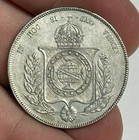 Au  1861 Brazil 1000 Reis  all Original    Silver Coin