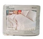 Vtg Cannon Monticello Broadway Lights Full Size Sheet Set 4-pc Mcm Geometric   