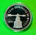 1986 Mo Mexico Silver 5 Oz Proof   Casa De La Moneda   Mexico Silver Coin  