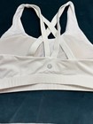 Running Girl White Cross Back Sports Bra Nylon Spandex Activewear 2xl