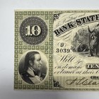 Nov 1 1861  10 Bank Of Sc Obsolete Banknote