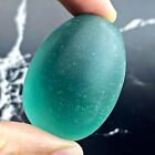 Leklai Naga Egg Magic Lucky Money Wealth River Rock Stone Blue Thai Amulet 17601