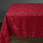 Christmas Tablecloth  Poinsettia Leaf Red Tablecloth  60 X 84 Inch  For 5 Foo   