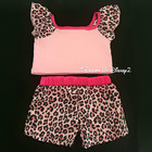 Build-a-bear Hello Kitty Pink Leopard Silky Pajamas Set Teddy Sleepwear Clothes