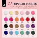 42 Pcs Gel Nail Polish Kit With U V Light 24 Colors Gel Polish Nail Kit Base    