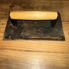 9 x 5  Cast Iron Steak Weight   Wood Handle  Restaurant  Commercial Grade