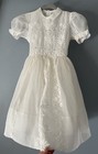 Vintage Party Dress Little Girls Embroidered Eyelet Size 7 