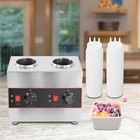 2 Bottles Commercial Electric Warmer Butter Sauce Dispenser Sauce Warmer Pump
