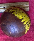 Lot Of Six Striped  7  Wooden Primitive Croquet Balls