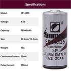 30pcs 3 6v Er14335 Sunmoon 2 3aa Battery 1650mah Non-rechargeable Battery Us