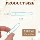 150 Pcs Pin Shape Paper Clip   2 X 0 4  Large Pin Paper Clip  Pastel Green