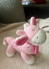 Pink Giraffe Plush Lovey Stuffed Animal Soft Baby Toy Square Spots Scarf