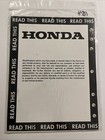 1989 Genuine Honda Trx350d  Set-up Instructions Manual Guide Paperwork Trx  184
