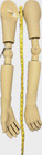 1 Pair Of Flexable Poseable Bendable Female Skintone Arms W male Removable Hands