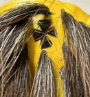 Pascola Mask Carved Wood Yaqui Mayo Horsehair Forehead Cross 7      1990s Vintage