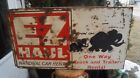 Vintage 1960s Ez Haul Metal Hanging Dealer Sign - Double Sided - Original