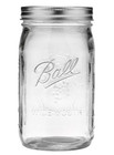 Ball Regular Mouth Quart 32-oz  Glass Mason Jar With Lids And Bands  12-count