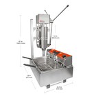 Churros Machine With Working Stand   Manual   Deep-fryer   Stainless Steel   5l