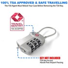 4 Pack Tsa Approved Travel Luggage Locks  Cable Combination Lock  3 Digit Pad   