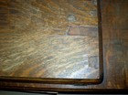 Antique singer treadle Sewing Machine wooden Table Top center Drawers dust Cover