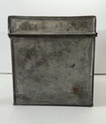 Antique Primitive Tin Toleware With Brass Handle 1900 s Document Hinged Box