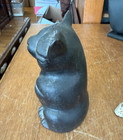 Antique Vintage Cast Iron Black Cat Full Body Doorstop 7  Tall Hubley   Albany