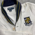 Vintage Polo Ralph Lauren White Shawl Collar Crest Logo Cardigan Men s Large