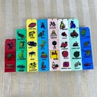 Vintage Plastic Alphabet Abc Building Blocks Multicolor Lot Of 36