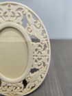 Vintage Lenox China Porcelain Open Lace Picture Frame Made In Usa Oval Rare