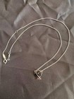 Gift  Authentic Tlffany c0  Loving Heart Necklace 18 1  Silver W box   Pouch
