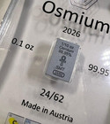 Osmium 1 10oz King Tut Bar - 2026 - Mintage  62 - Produced By Smt