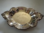 Vtg International Silver Wakefield 9  Silver Plate 548 Nut candy Dish With Spoon