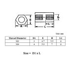 M3  M4 Female Threaded Brass Hex Standoffs Spacers Pillars Nuts 4mm To 60mm Long