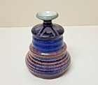 Vtg Studio Art Pottery Candle Holder Vase Incense Oil Handmade Signed Rare Usa