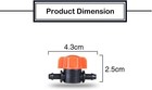 20pcs 1 4 Inch Barb Shut-off Valve Universal Drip Irrigation Tubing Coupling Val
