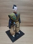 Vintage Japanese Samurai Doll W  Katana Sword 11  Porcelain Silk