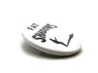 Fat Shadows Lettered Button Black   White
