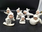 Vintage 1994 Lot Of 7 Porcelain Snowbabies Christmas Ornaments