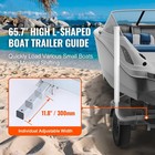 2pcs Boat Trailer Guide On 60   Galvanized Post Kit With Pvc Poles Covers