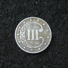 1853 Three Cent Silver -  3c - Circulated