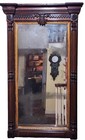 Hanging Mirror  Hall  Pier  Eastlake Victorian  Walnut  Ebonized  Gold  45 t