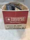 Nib 60s Vintage Converse Chuck Taylor Wrestling Sneaker Black M6 Made Usa Shoes