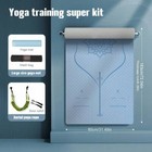 Extra Wide 10mm Yoga Mat Set  6-piece  - Non-slip For Home Fitness   Stretching