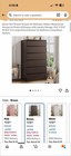 Brown Tall 7 Drawer Wood Dresser For Bedroom  Modern Free Standing Storage