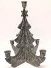 Vtg Godinger Silver Art Co Christmas Tree 5-candle Holder 11 75  Tall 10  Wide