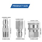 3 8 Inch Pressure Washer Adapter Set  Quick Connect Kit  Male  Female  5000 Psi