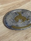 Amazing Vintage Diablo Sterling Silver Cowboy Rodeo Blank Trophy Belt Buckle