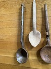 Antique   Vintage Wooden Spoon scoop Lot Primitive Folk Art Carved Treen African
