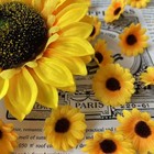 122pcs Artificial Sunflower Heads Yellow Flowers For Home Wedding Party Decor