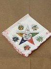 Oes Order Of The Eastern Star Vintage Handkerchief Scalloped Edge